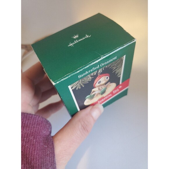 Hallmark Spencer Sparrow Tree Ornament 1988 Bird On A Cracker Christmas - Picture 8 of 10